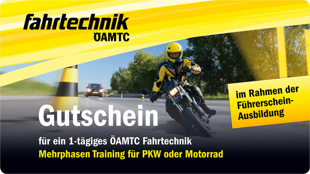 Gutscheine  ÖAMTC Fahrtechnik / https://www.oeamtc.at/fahrtechnik